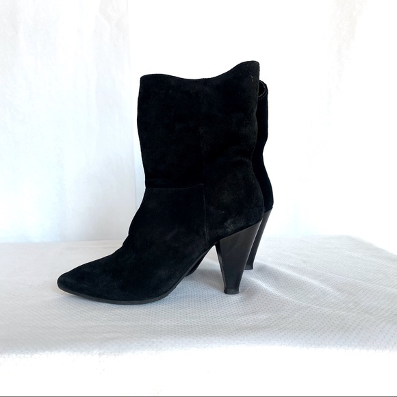 Shoes - Soft Suede High Heeled Ankle Boots